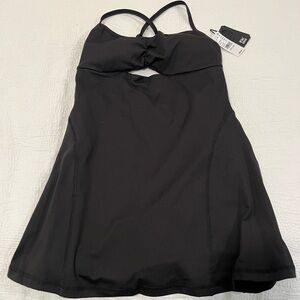 PacSun Black Babydoll Dress with Cut Out and Ruched Details